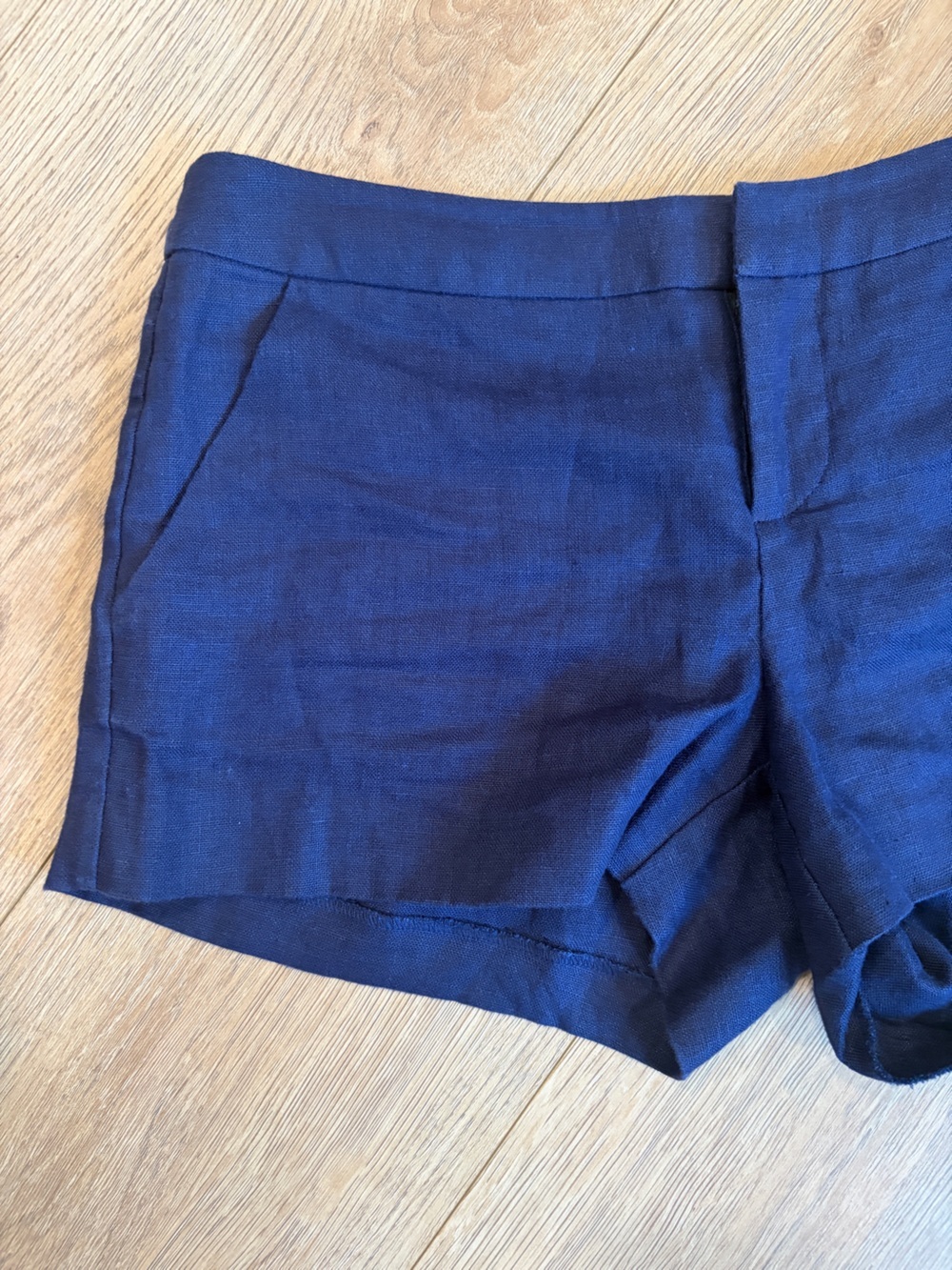 Joie Navy 100% Linen Tailored Shorts Women’s Size 2 Casual Summer